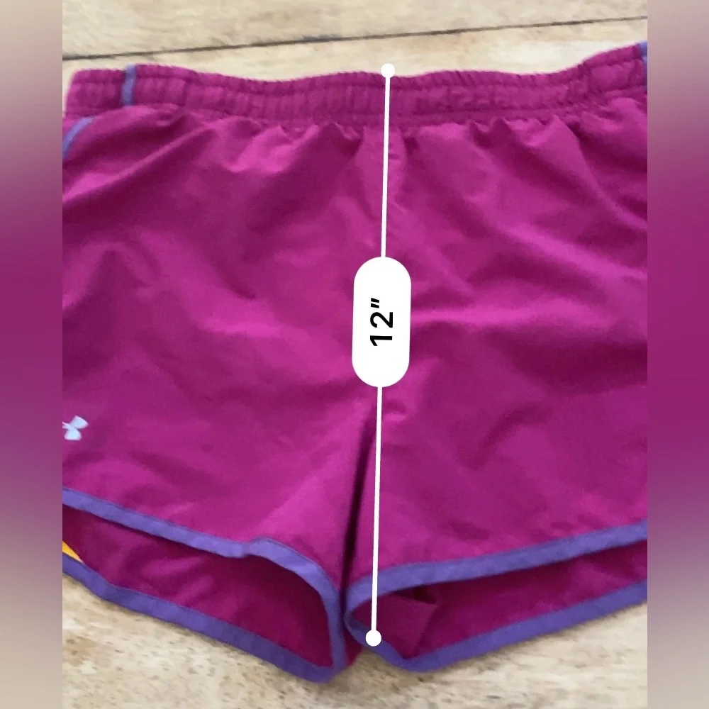 Under Armour Women’s Sz S Escape 3” Fuschia/Orange Athletic‎ Shorts